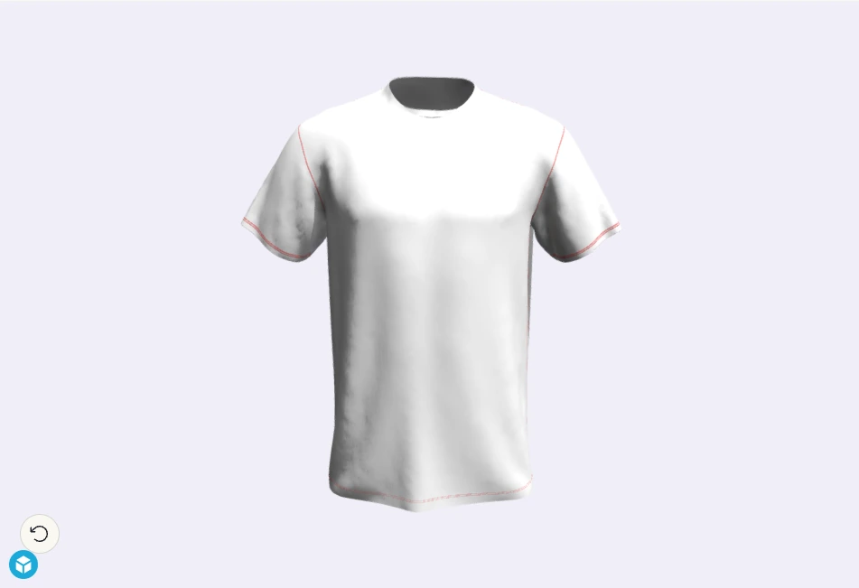 Statisch 3D-voorbeeld van een wit loopshirt van GEFF SPORT
